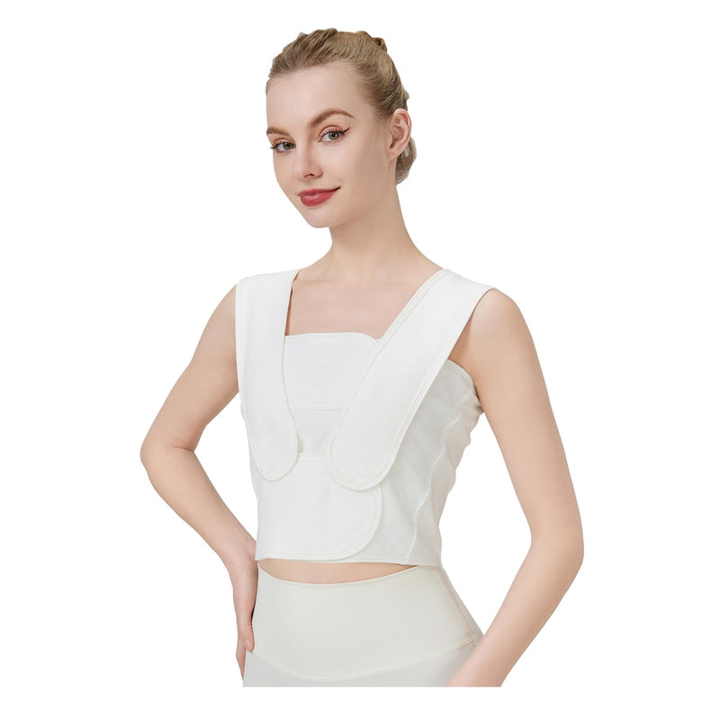 [Australia] - Compression Post Mastectomy without Reconstruction, Post Breast Surgery Compression Bandage, Minimally Invasive Surgery Chest Strap Compression Bandage, Medical Recovery Stretch Bandage (XL) 