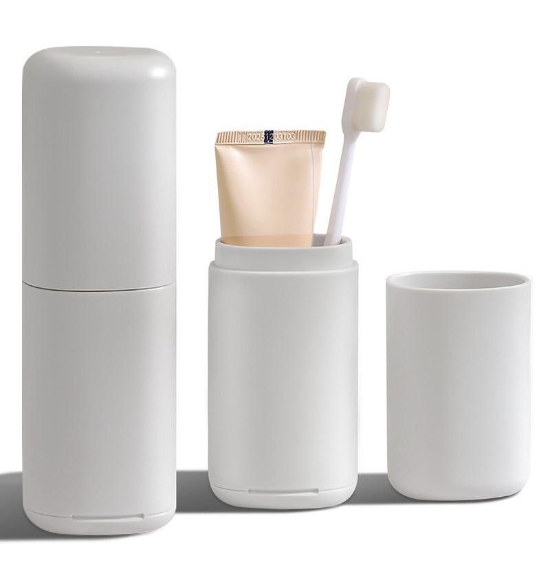 [Australia] - Toothbrush Travel Case，Portable Travel Toothbrush Holder，Toothbrush and Toothpaste Container for Traveling, Camping, Business Trip and School, Outdoor（1Pack） Grey 