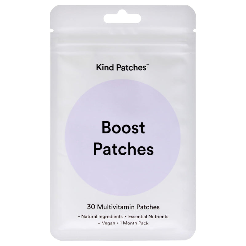 Boost Patches by Kind Patches for Unisex - 30 Count Patches | Botanical Plant-Based Formula with Vitamins D 3, A & B 5 | 30 Vegan Patches, 1 Month Supply