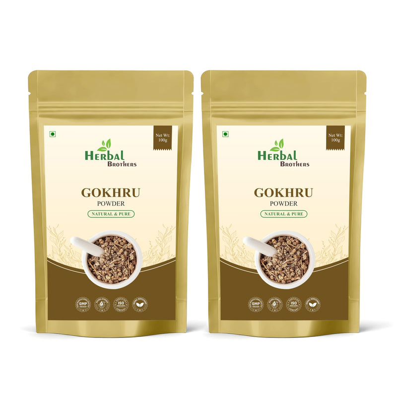 [Australia] - Organic Gokhru Powder | 100% Pure & Natural | Supports Kidney Health, Urinary Health & Vitality | Ayurvedic Herbal Supplement | 100 Gm Brown 1 
