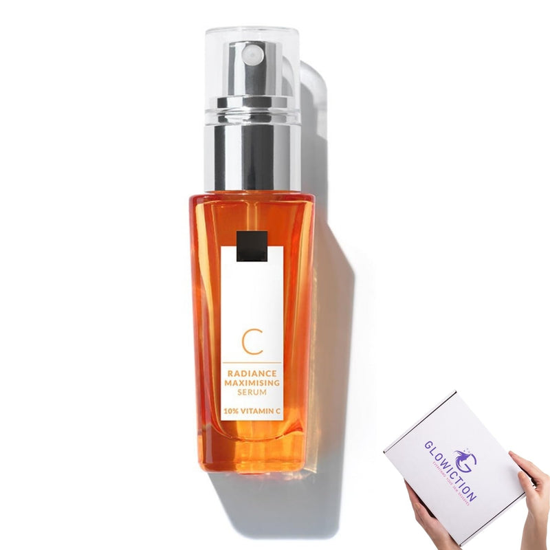 Radiance Maximising Vitamin C Serum - 10% Pure Stable Vitamin C Face Serum for Glowing Skin - Non-Sticky, Fast Absorbing Brightening & Anti-Aging Formula - No Pilling Under Makeup - 30ml