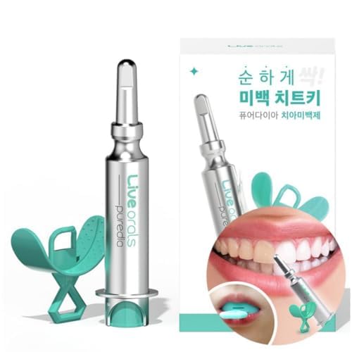 [Australia] - Live Orals PureDia Teeth Whitening Kit - Gel & Mouthpiece Set, Hydrogen Peroxide, Dentist Formulated for Sensitive Teeth, 28 Treatments. 