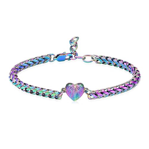 Imrsanl Heart Urn Bracelet for Ashes for Women Colorful
