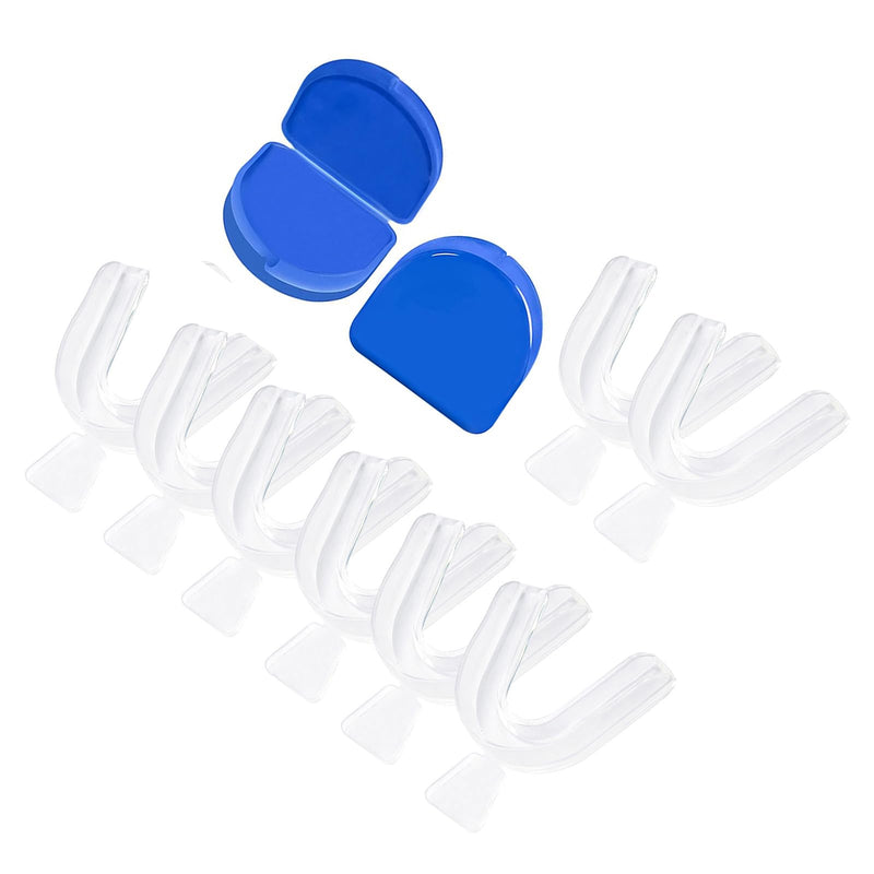 [Australia] - 8psc Teeth Whitening Trays Kits Mouth Trays & 2 Tooth Boxes, Thermoform Moldable Whitening Teeth Tray, Oral Care Thin Moldable Mouth Tray Kit Tools for Whitening 
