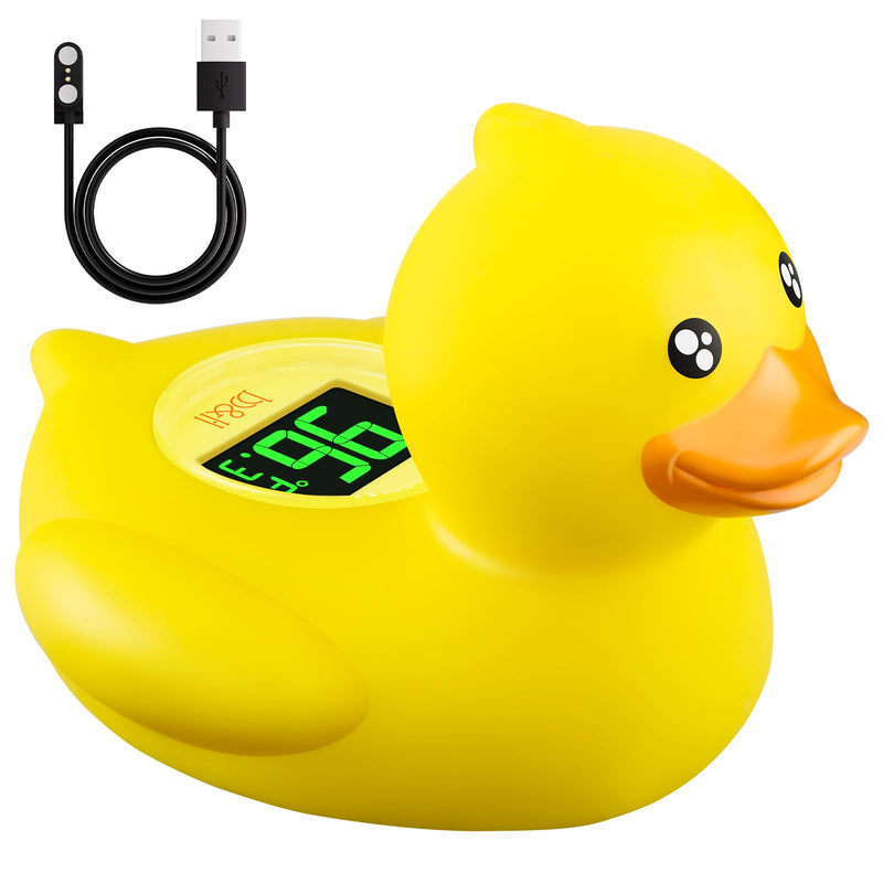 [Australia] - b&h Rechargeable Baby Bath Thermometer, Digital Floating Shower Thermometer for Infant Bathtub and Room, Upgraded Turn Off Function, Fast Temperature Reading, Safety Newborn Bath Time Toy (Baby Duck) baby duck 