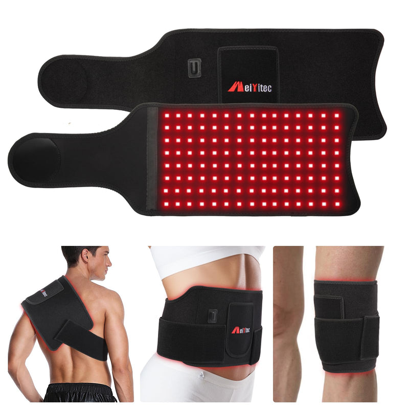 Red Light Therapy Belt for Body-660nm & 850nm Infrared Light Therapy Wrap, 3-in-1 Chip 120 LEDs Bead Adjustable Pad for Body, Home Use with Controller
