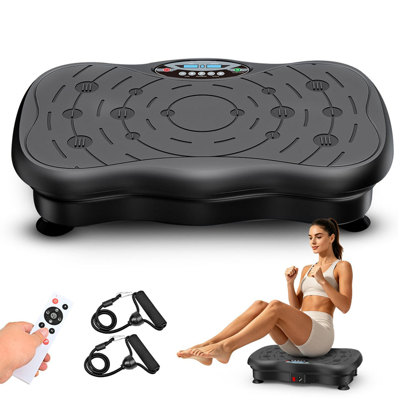 Vibration Plate Exercise Machine for Lymphatic Drainage Weight Loss, Whole Body Workout Vibration Fitness Platform ,Home Training Equipment ,Sport Gym for Weight Loss Fat Burner for Women Men Large