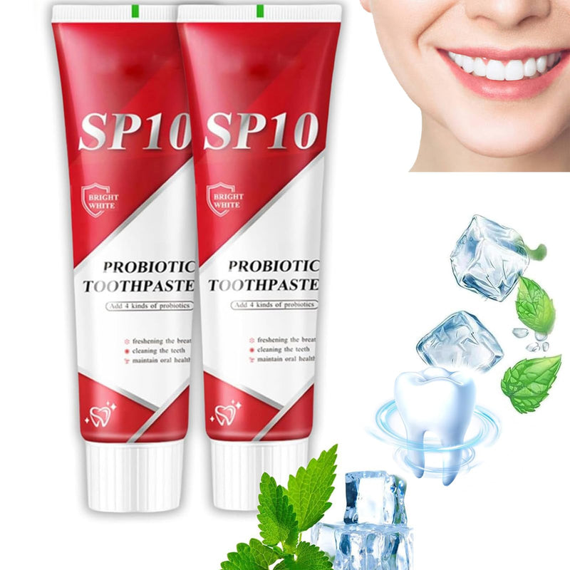 [Australia] - 2 Pcs SP10 Probiotic Toothpaste - Ultra Whitening, Brightening, Fresh Breath & Deep Cleaning 