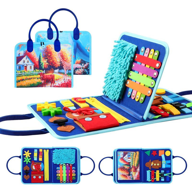 [Australia] - Fidget Blanket for Adults with Dementia, Dementia Activities for Seniors, Alzheimer's Products Multi-Use Busy Sensory Board, Gifts for Him Her Dementia Products for Elderly and Children with Autism 