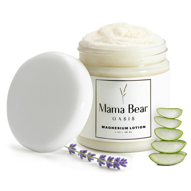 Mama Bear Oasis Magnesium Cream - Magnesium Lotion for Feet (Pack of 1) | Arnica, Vitamin B6, Aloe Vera and MSM, Vegan and Cruelty-Free, For Hands, Legs and Toes 1-Pack