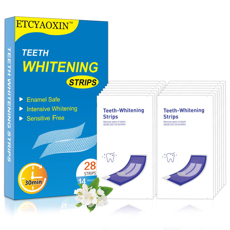 [Australia] - 14 Day Teeth Whitening Strips,Treatments Teeth Whitening KitÔºåSensitive Teeth Whitening StripsÔºåEnamel Safe Tooth Whitening StripsÔºåDeep Stains Removal Teeth White Strips(28) 