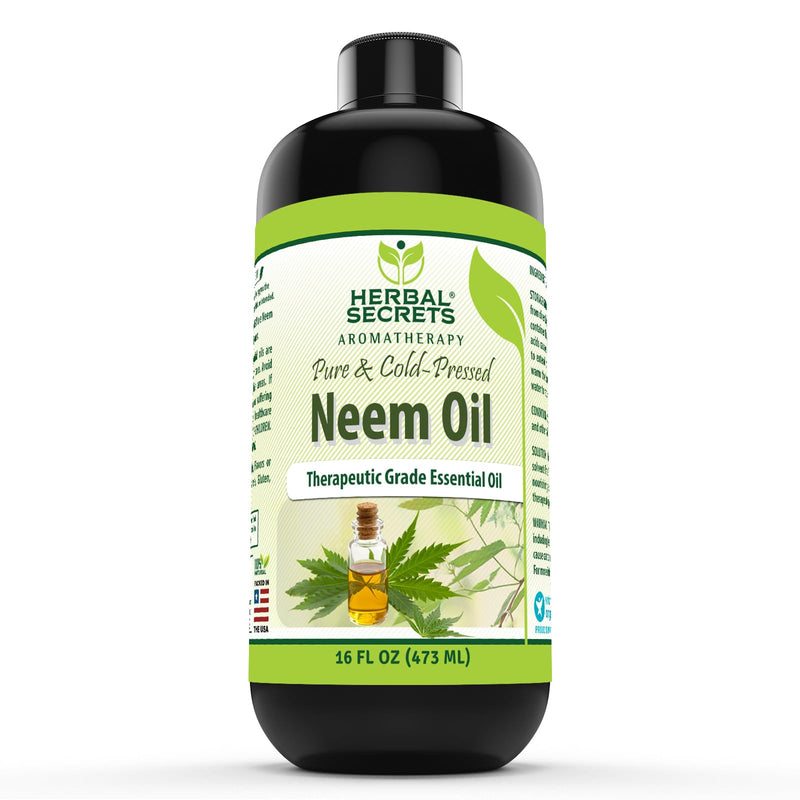 [Australia] - Herbal Secrets Neem Seed Oil 16 Fl Oz | Pure & Cold Pressed | Premium Herbal Supplement | Non-GMO | Gluten Free 