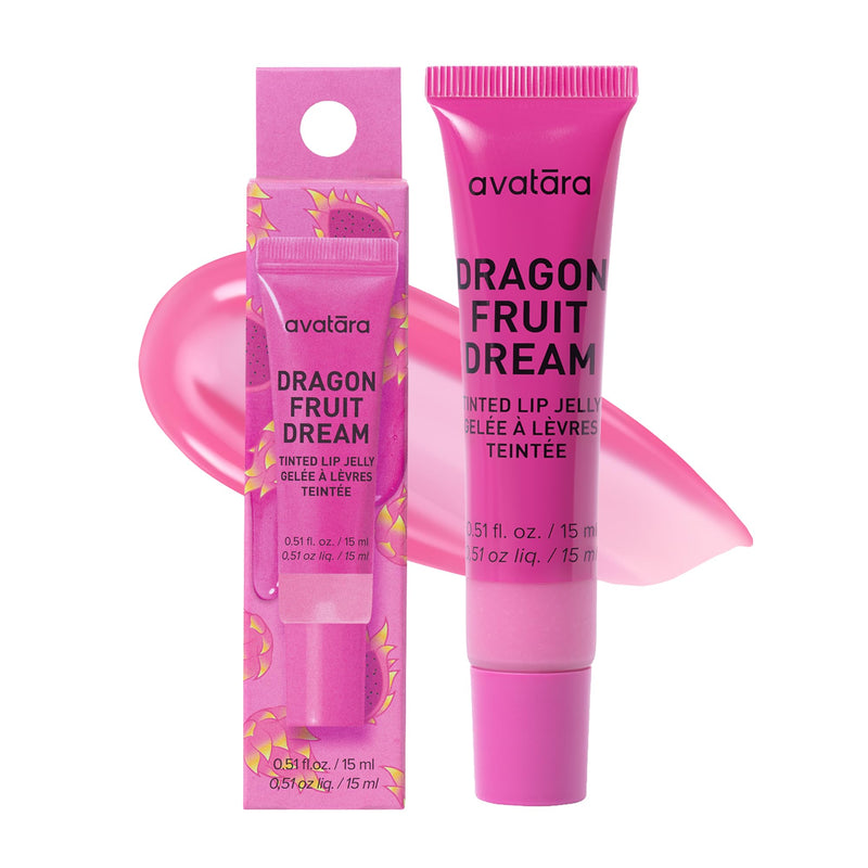 Avatara Dragon Fruit Dream Tinted Lip Jelly - Hydrating Tinted Lip Balm with Vitamin-Rich Fruit Extracts - Cool Berry Lip Treatment for Tweens and Teens, Non-Sticky and Vegan Dragonfruit Dream