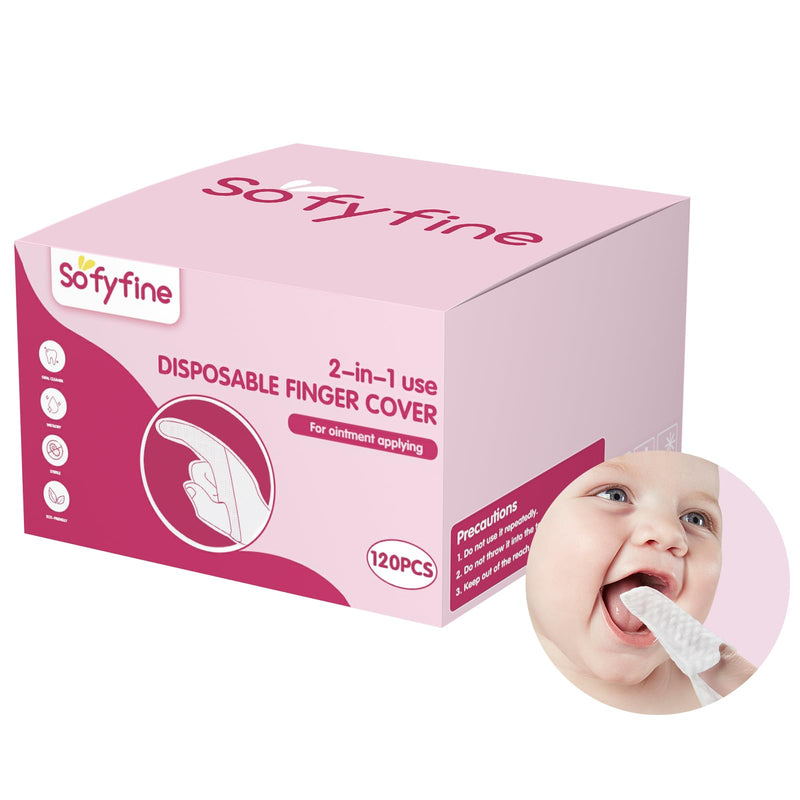 [Australia] - 120 PCS Baby Tongue Cleaner for Newborn, Oral Finger Dry Wipes for Infant, Disposable Toddler Mouth Toothbrush for 0-24 Months 120 