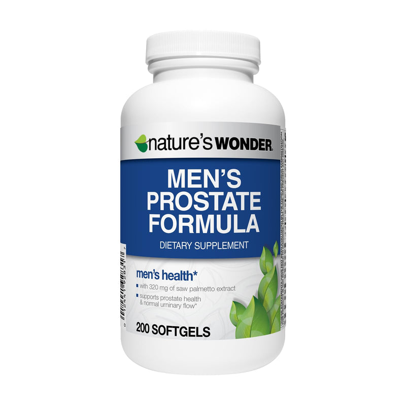 [Australia] - Nature's Wonder Men's Prostate Formula with Saw Palmetto, Beta-Sitosterol & Lycopene, 200 Softgels, 100 Days Supply 