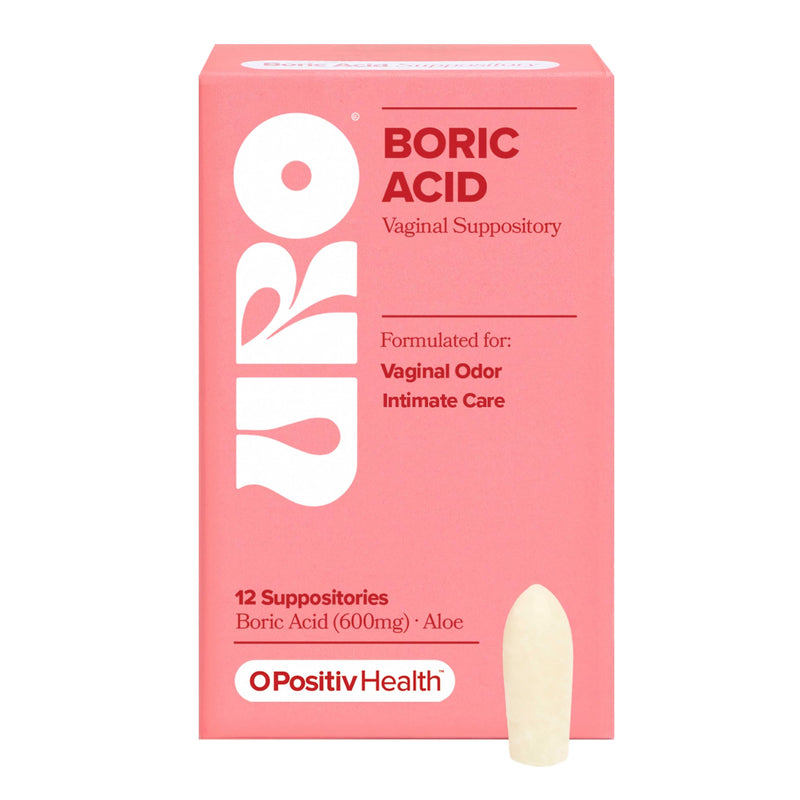 [Australia] - O Positiv URO Boric Acid Vaginal Suppository ‚Äì with Lactic Acid, and Aloe for Fast Relief and Vaginal Odor Control ‚Äì Vegan, Free from Parabens, Dyes, and Fragrances ‚Äì 12 Count (Pack of 1) 
