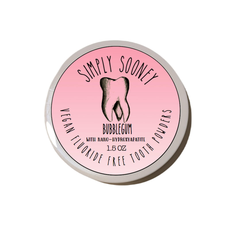 [Australia] - Simply Sooney Remineralizing Vegan Mineral Toothpaste Powder I Bubblegum Nano-hydroxyapatite Formula for Kids and Adults I Natural Whitening I Stronger Teeth 1.5oz (1.5 oz jar) 