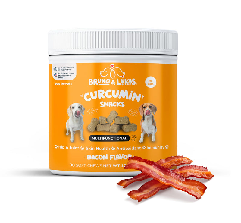 Turmeric Chews for Dogs – Hip & Joint Health Supplement Pain Relief Anti Inflammatory Arthritis Coconut Oil Vitamin E MSM Mobility Curcumin Skin Muscle Relaxer Black Pepper (90 Soft Chews) - PawsPlanet Australia