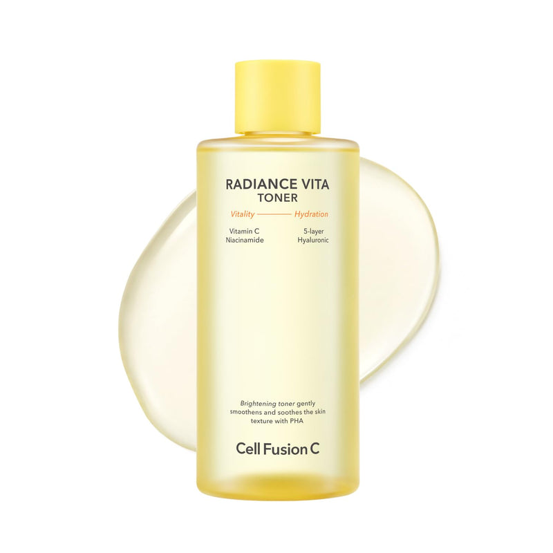 Cell Fusion C Radiance Vita Toner, UREA + Vitamin C + PHA - Facial Toner for Bright, Glowing Skin, 10.1 fl.oz / 300ml - Skincare for Face