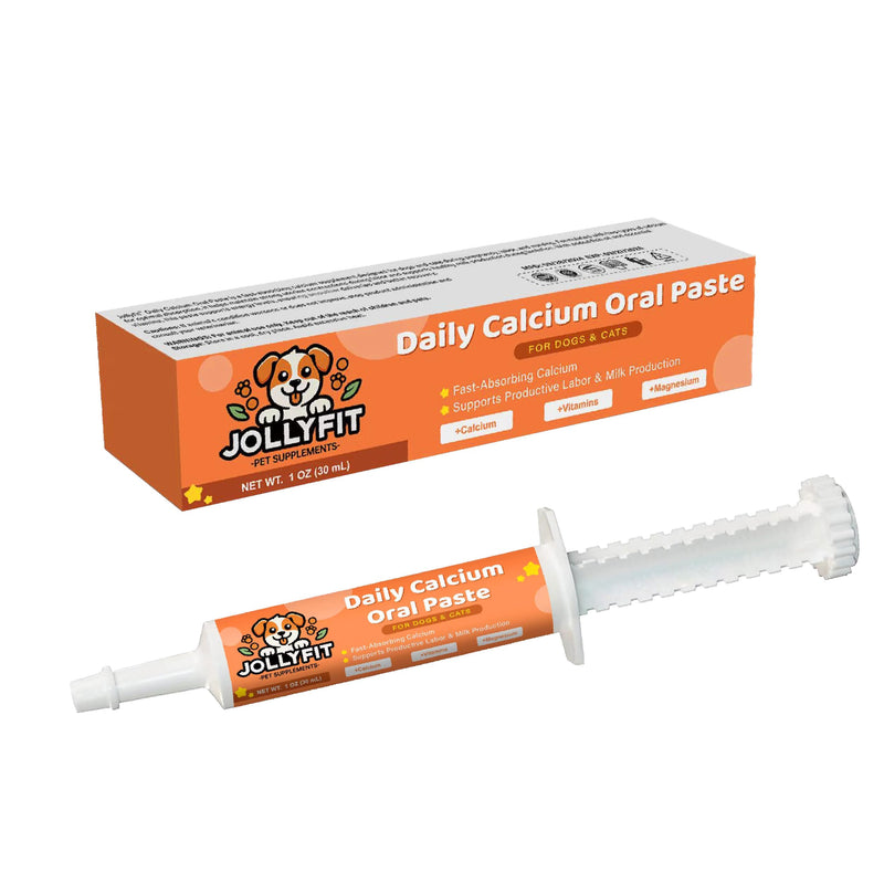 Oral Calcium for Whelping Dogs & Cats, Fast-Absorbing Calcium for Dogs, Supports Whelping Labor and Milk Production, Enhances Colostrum for Puppies, Daily Calcium Supplement for Pets - 1 oz - PawsPlanet Australia