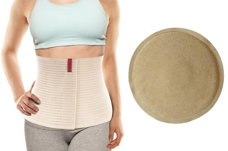 ORTONYX 10.25" Abdominal Binder S/M & Umbilical Hernia Pad Bundle