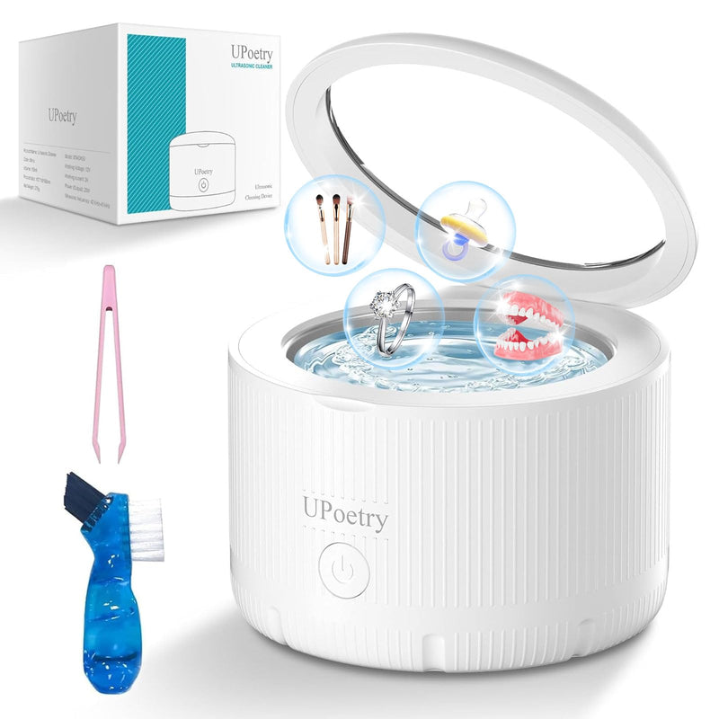 [Australia] - Retainer Cleaner Machine - Ultrasonic Retainer Cleaner, Dental Cleaning Pod for Braces, Dentures, Pacifiers, Mouth Guards, Jewelry & Toothbrush Heads, 150ml Portable Cleaning Machine 