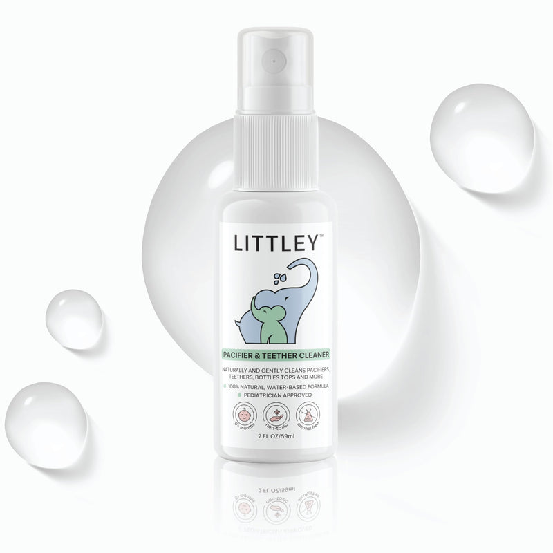 [Australia] - Littley Pacifier & Teether Cleaner with Hypochlorous Acid, Non-Toxic & Alcohol-Free, Gentle Formula for Cleaning Baby & Toddler Essentials, 2oz Travel-Size Spray Bottle 2 Fl Oz (Pack of 1) 
