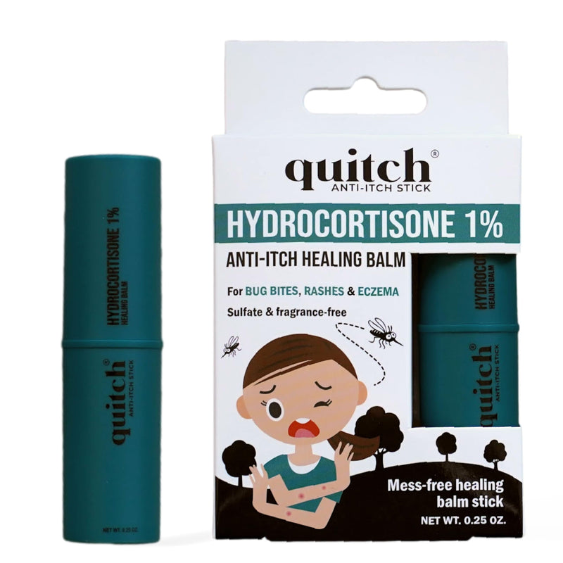 [Australia] - quitch Hydrocortisone Healing Balm, Eczema Cream for Kids Stick, Psoriasis Relief Treatment, Anti Itch Maximum Strength, Healing Ointment, Rash, Dry Skin Treatment for Skin, Avocado Oil Squalane 