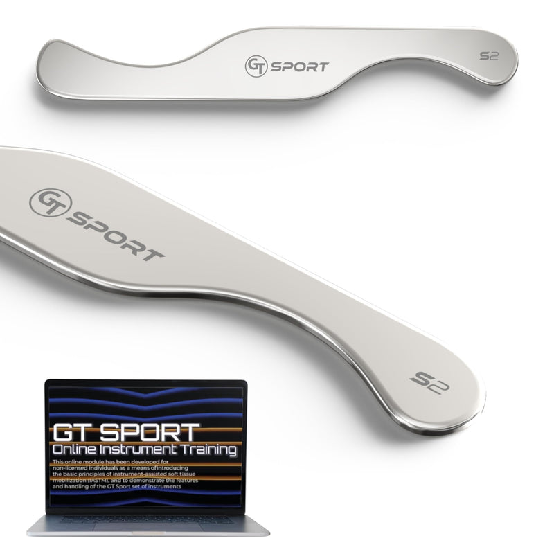 [Australia] - GT Sport S2 Tool is a Precision Muscle Scraper + 2 Hour Training Video. Myofascial Massage Treatment. Professional-Grade IASTM and Physical Therapy Gua Sha Graston Like Massage Tool 