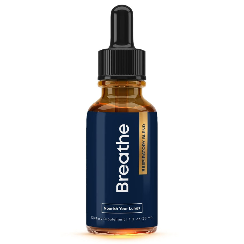 BREATHE 8-IN-1 Mullein Drops for Lungs & Airways (1 fl. oz.): Peppermint, Thyme, & Mullein Leaf Extract for Lungs Detox for Smokers - Break up Mucus & Breathe Clear - GMO-Free & Made in USA 1 Fl Oz (Pack of 1)