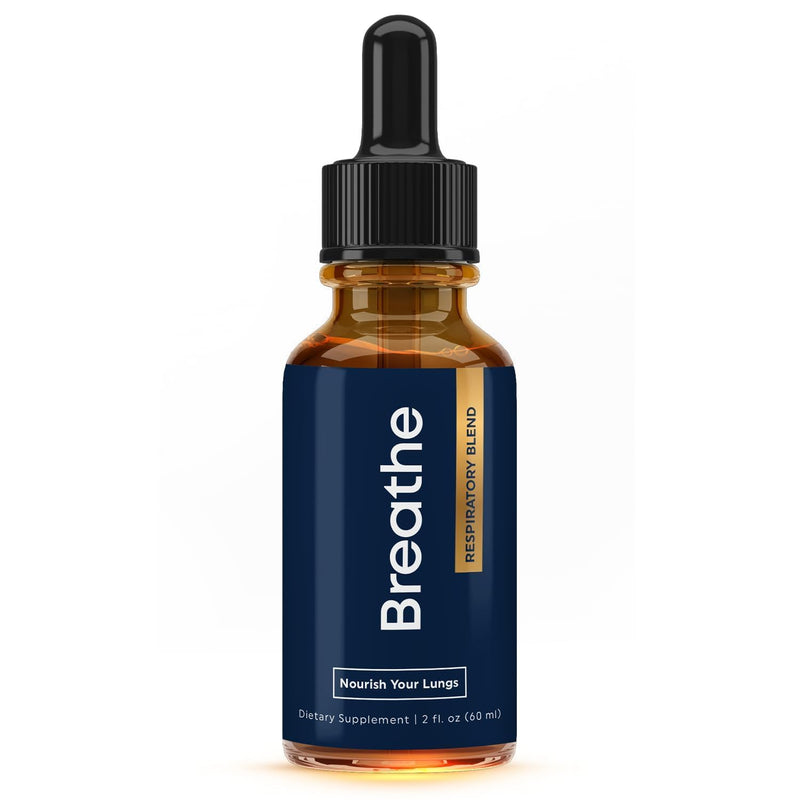 BREATHE 8-IN-1 Mullein Drops for Lungs & Airways 2 fl.oz. - Peppermint, Thyme, & Mullein Leaf Extract - Lung Detox for Smokers - Break up Mucus & Breathe Clear- GMO-Free & Made in USA- 2 months supply 2 Fl Oz (Pack of 1)