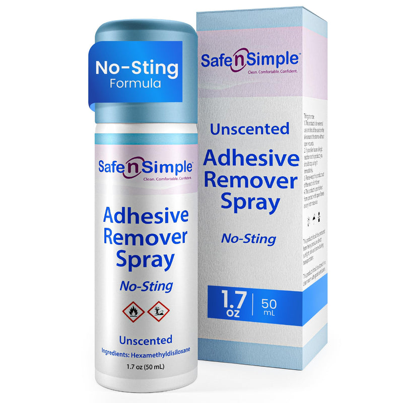 [Australia] - Safe n‚Äô Simple Medical Adhesive Remover Spray for Skin - 1.7 Fl Oz No Sting Alcohol Free Ostomy Adhesive Remover - Gentle Medical Adhesive Removal Spray for Stoma, Urostomy, Ileostomy & Colostomy Care 