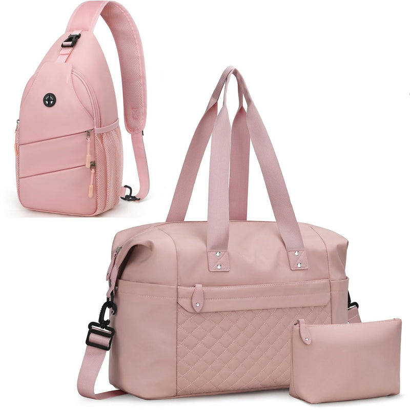 Pritent Crossbody Bags for Women & Travel Duffle Bag for Women(Pink)