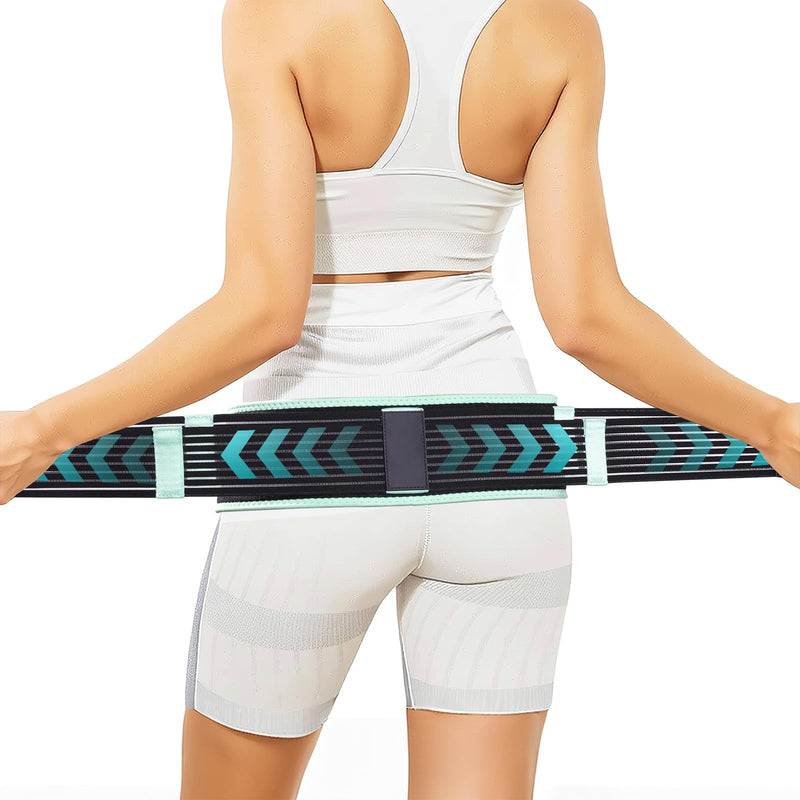 [Australia] - Sacroiliac Belt for SI Joints Pain Relief, Sciatic, Pelvic, Leg, Hip, Lower Back Pain,Sciatica Pain Relief Brace with Anti Slip Strips,Adjustable Lower Back Support Brace for Men and Women Green 