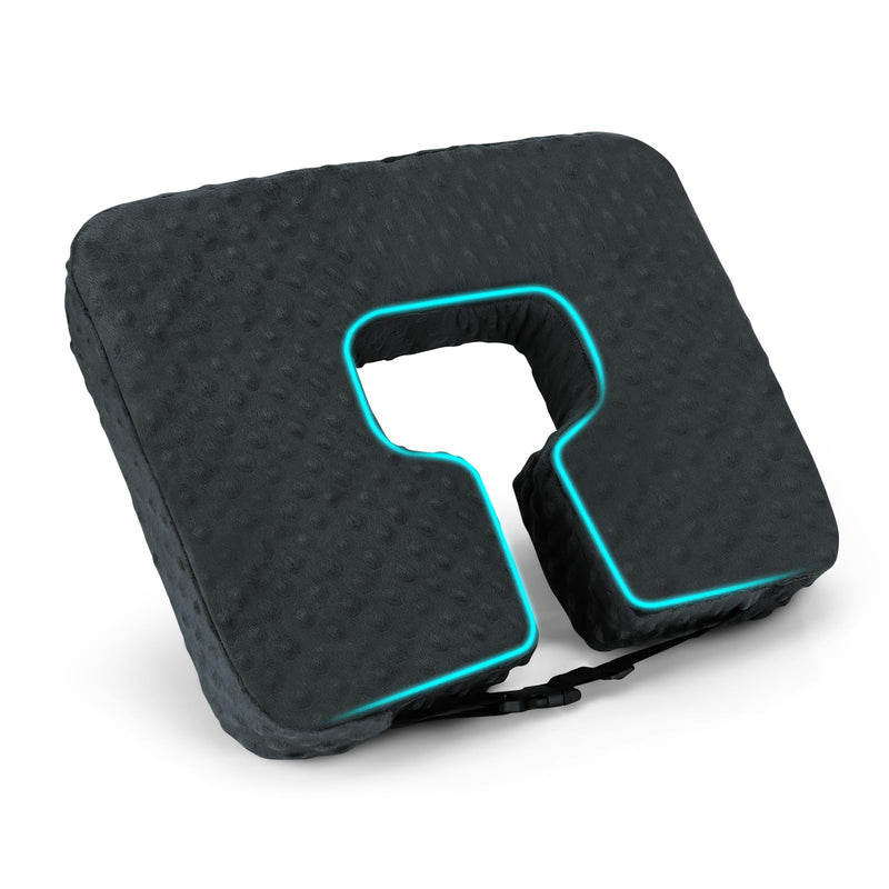 [Australia] - Donut Pillow Hemorrhoid Pillow, Large Seat Cushion with Comfort Supports, Butt Pillow Pain Relief for Tailbone Pain, Coccyx, Prostate, Sciatica, Pressure Sores, Pregnancy, Post Surgery Dark Grey 