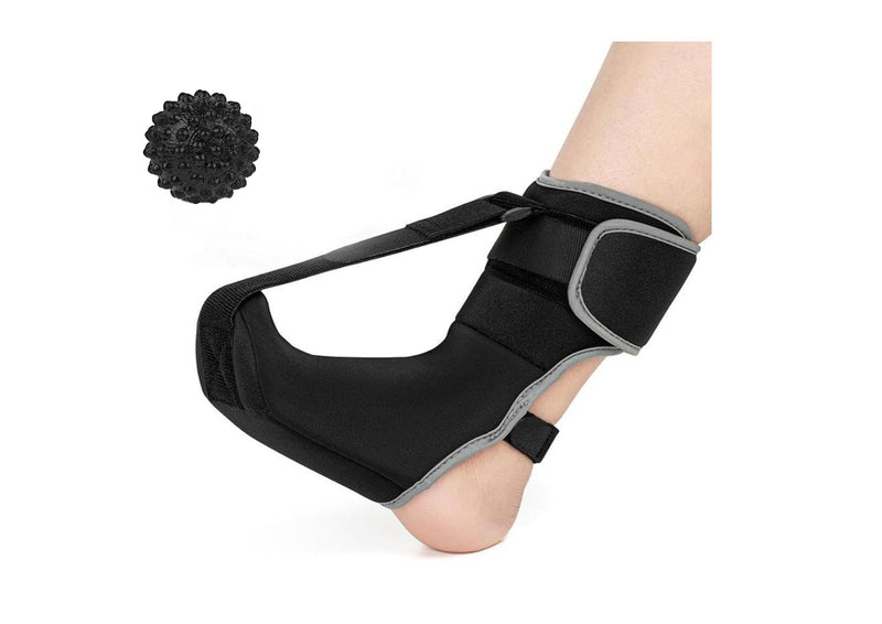 [Australia] - Plantar Fasciitis Night Splint Sock: Unisex Plantar Fasciitis Brace with Massage Ball for Foot Pain Relief by Plantar Fasciitis Achilles Tendonnitis Foot Drop Heel Spur Flat Arch (M/L) M/L 