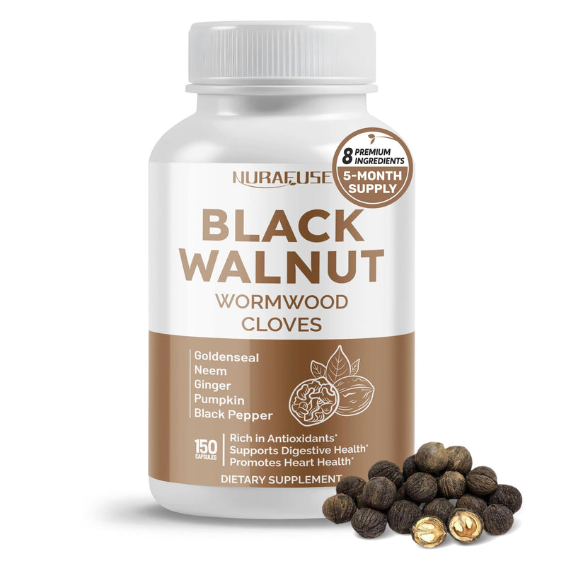 [Australia] - Black Walnut Wormwood Whole Cloves Goldenseal - Rich in Antioxidants, Digestive Health- Made and Tested in The USA 150 count (pack of 1) 