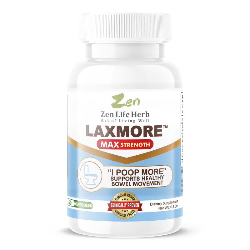 [Australia] - LAXMORE I Poop More Max Strength 100% Natural Plant-Based Supplement (60 Capsules) 60 Count (Pack of 1) 