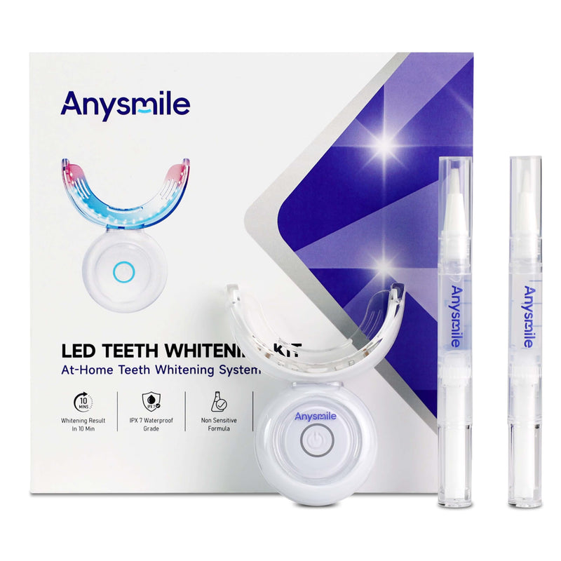 [Australia] - Teeth Whitening Kit with 32X Waterproof LED Light Pro Teeth Whitener Combo 20% CP Teeth Whitening Gel Pens for Efficient Non Sensitive Teeth Whitening 