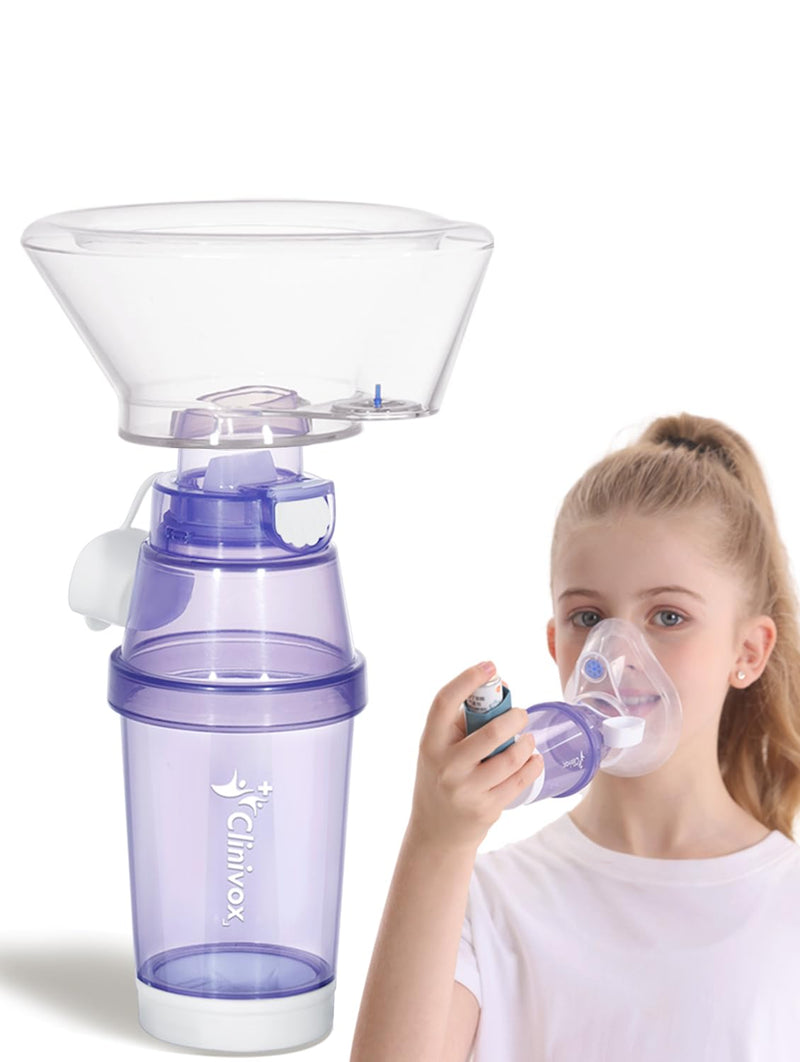 [Australia] - Inhaler Spacer for Children, Spacer for Inhaler with Anti-Static Chamber, Detachable Design, Easy Cleaning, BPA-Free Liquid Silicone Mask, Enhanced Medication Delivery, Durable & Child-Safe Design 