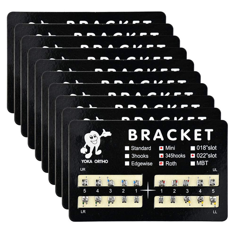60Pcs Tooth Brace Teeth Model Mini Roth Brackets Roth 022 Slot Bondable with Hook on 347 (60pcs-Black) 60pcs-Black