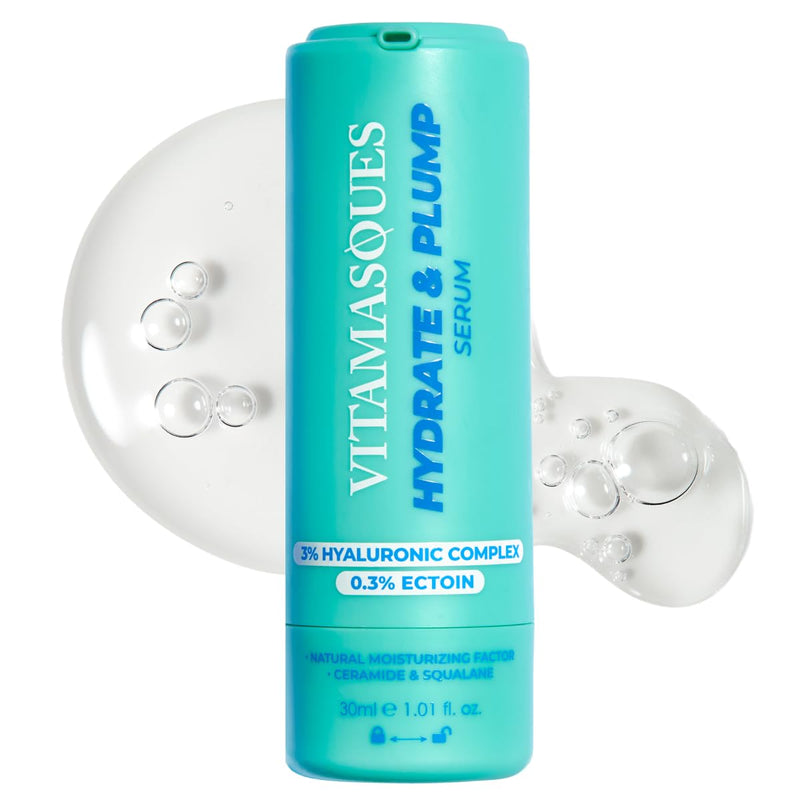 Vitamasques Hydrate & Plump Hydrating Face Serum - Lightweight Intense Hydrating Serum - 1.01 Fl Oz 1.01 Fl Oz (Pack of 1)