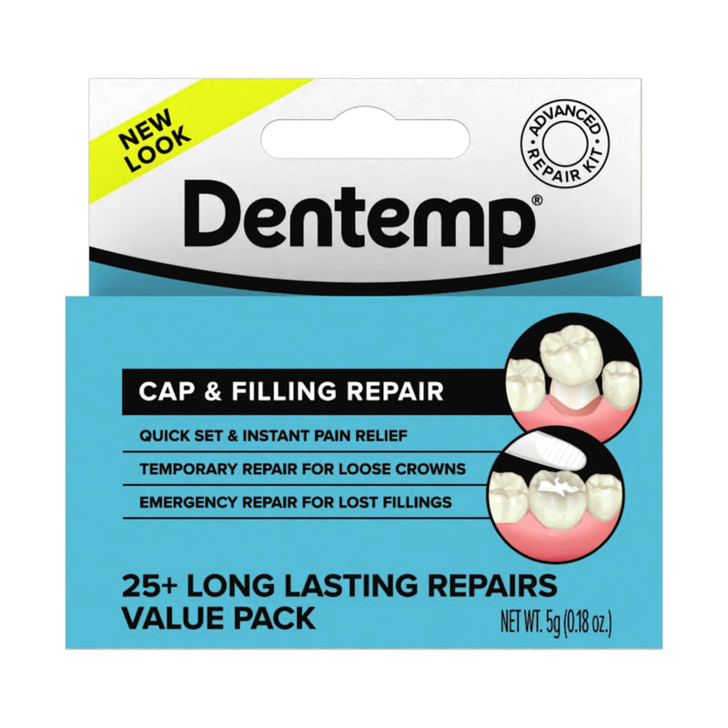 [Australia] - Dentemp Maximum Strength Loose Cap and Lost Filling Repair - Dental Repair Kit for Instant Pain Relief - Value Pack (Packaging May Vary) 5g (Pack of 1) 