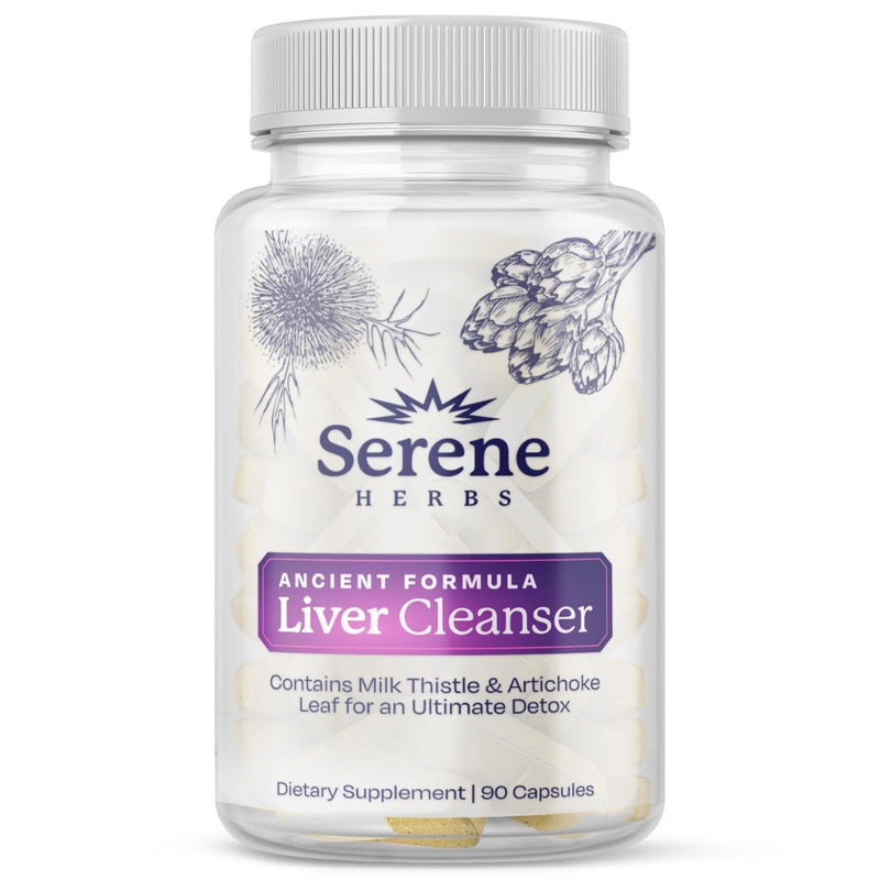 [Australia] - Serene Herbs Liver Cleanse Detox & Repair Formula ‚Äì Pure Health Liver Support with Milk Thistle, Artichoke & Dandelion Root for Fatty Liver & Liver Health Herbal Detox Supplement Capsules (60 Count) 