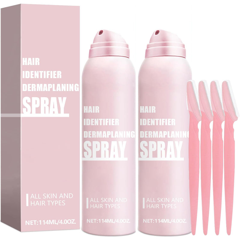 2PC 114ML Hair Identifier Spray for Face Dermaplaning,Dermaplaning Spray to Show Facial Hair-Facial Hair Identifier Spray for Dermaplaning,Face Hair Identifier Spray