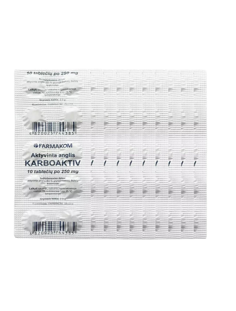 [Australia] - Activated Carbon Charcoal Tablets Digestion Food Supplement 5 Sheets X 10 Tablets 