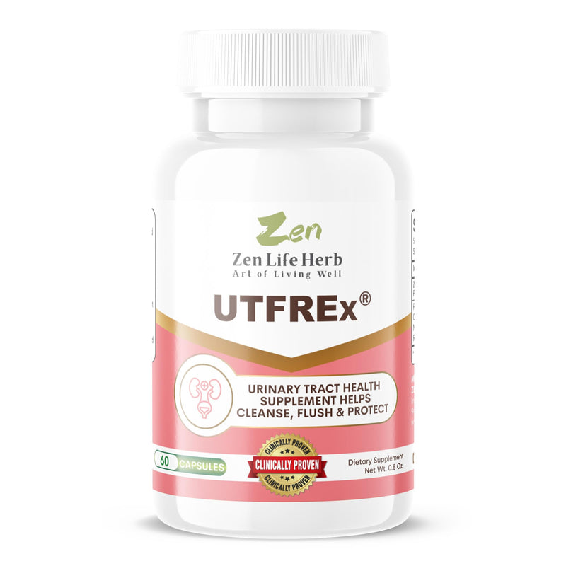 UTFREx – Fast Acting - Promotes Urinary Tract Health Supports Healthy Immune and Urinary System, No Vitamins, Minerals, Prebiotics, Sugar, Plant-Based Supplement (60 Capsules)