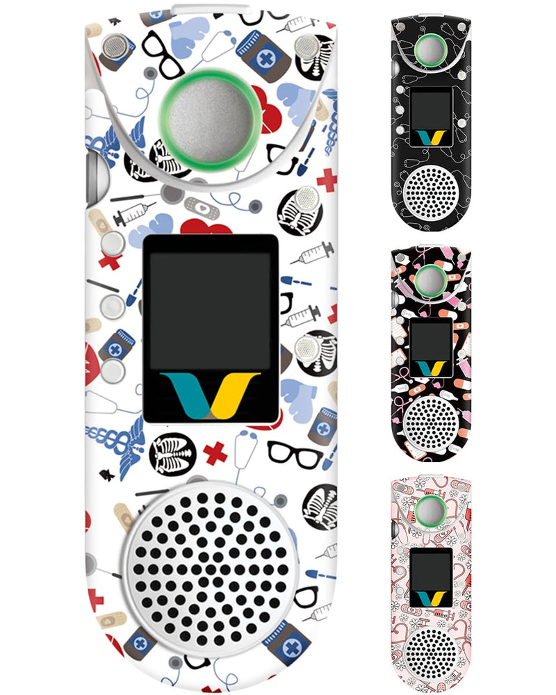 [Australia] - Plifal Skin Cover Compatible with Vocera B3000/B3000n - Healthcare Set of 4 Skin Cover Decals Compatible with Vocera B3000, Voice Badge Decoration Sticker for Nurse Nursing Medical Medical care 