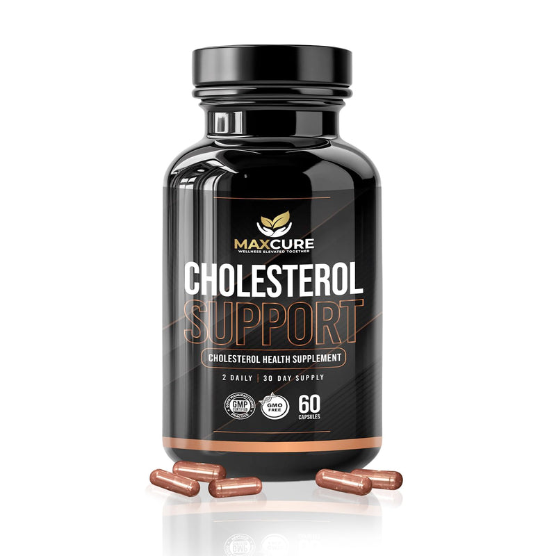 [Australia] - Cholesterol Support Supplement - Heart Health Support Formula with Vitamin B3, Red Yeast Rice & Lycopene, Made in USA, 2 Capsule Daily, 30 Days Supply 