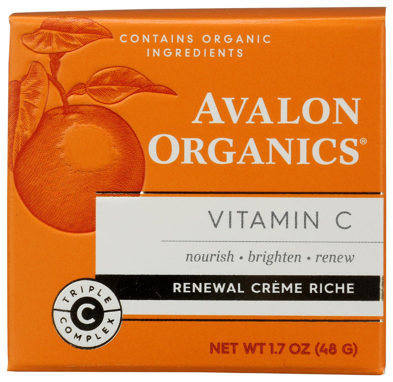 Avalon Organics Renewal Creme Riche, Vitamin C, Parabens Free, Non GMO, 1.7 Ounces (Pack Of 1)